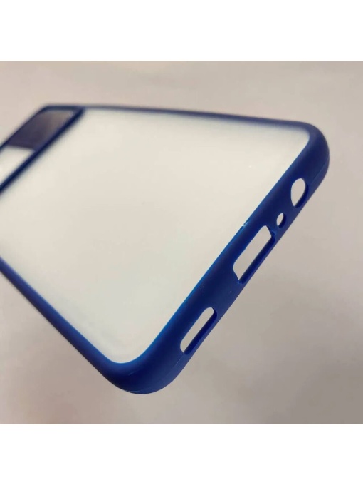 Син калъф Camera Cover за Samsung A12 със защита от удари и надрасквания
