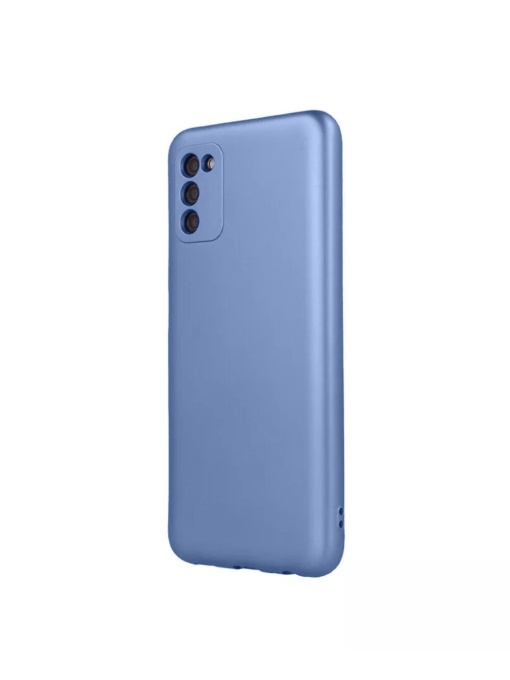 Син Силиконов калъф с Металически Ефект Metallic Silicone за Samsung A03s