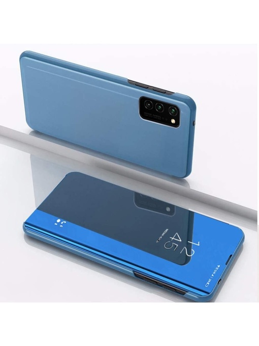 Син Тефтер Clear View за Samsung A21s за защита на дисплея и гърба