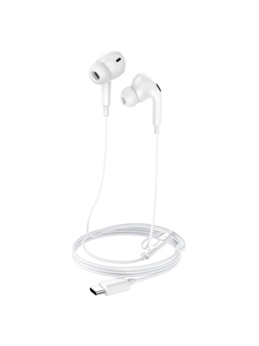 Слушалки BOROFONE BM80 PRO ELEGANT с микрофон Бели TYPE C съвместим с много устройства