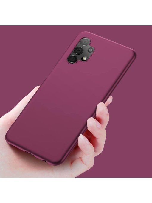 Тъмно лилав калъф Candy Color за Samsung A32 4G със защита от удари и надрасквания