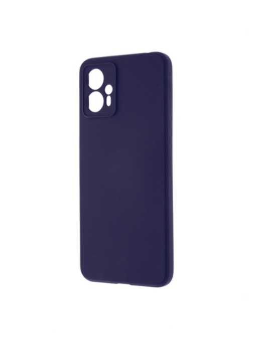 Тъмно син силиконов кейс Poly с велур отвътре за Motorola G13 G23