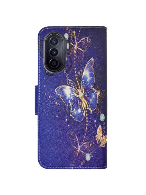 Цветен кожен калъф тип тефтер за телефон Fancy Picture за Huawei Nova Y70 с място за карти и банкноти