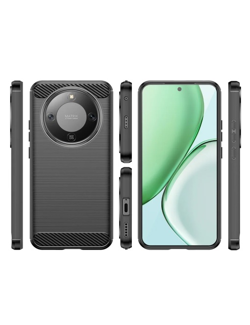 Черен калъф Toptel Carbon за Honor Magic 8 Lite - Img 3