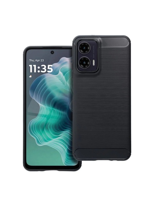 Черен калъф Toptel Carbon за Moto G35