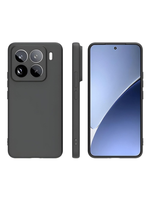 Черен силиконов гръб POLY за Xiaomi Mi 15