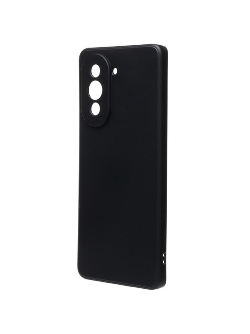 Черен силиконов кейс Poly с велур отвътре за Huawei Nova 10 Pro