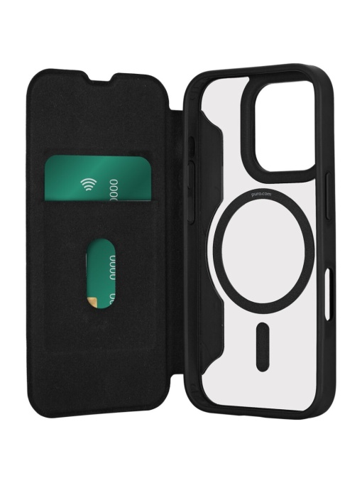 Черен Smart MagSafe кейс за iPhone 16