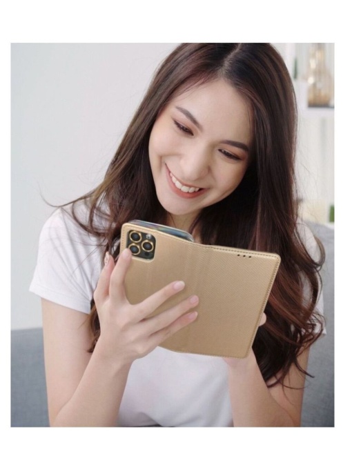 Kалъф тефтер златен KARE за SAMSUNG A21S за защита на дисплея и гърба