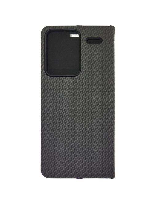 Kалъф тефтер черен CARBON WITH FRAME за Xiaomi Redmi Note 13 Pro