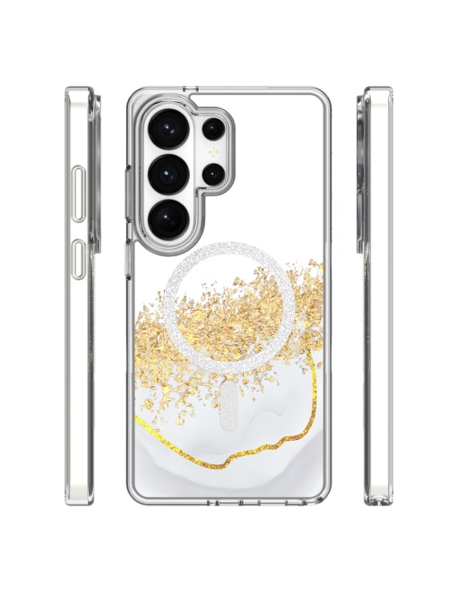Елегантен "Epoxy Mag Case" гръб в бяло за Samsung Galaxy S26 Ultra - Img 2