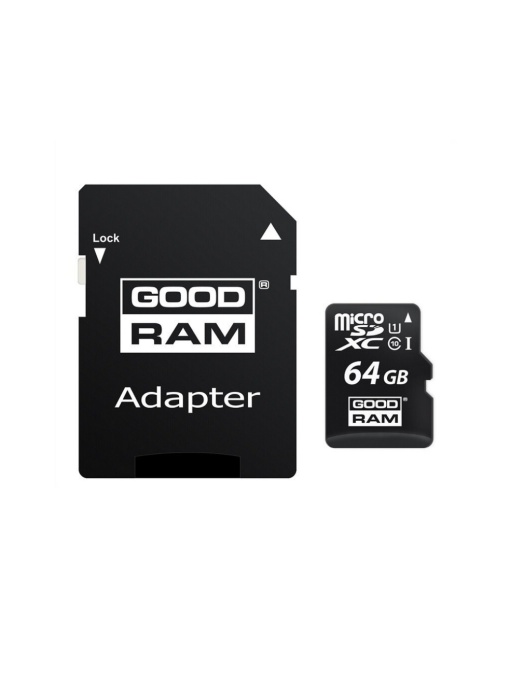 Карта с памет GOODRAM MICRO SD XC UHS I CLASS 10 64GB с висока скорост на четене