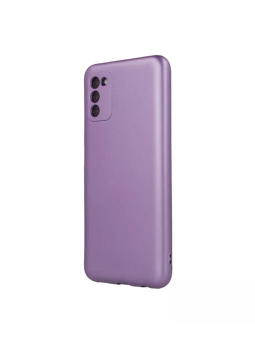 Лилав Силиконов калъф с Металически Ефект Metallic Silicone за Samsung A03s