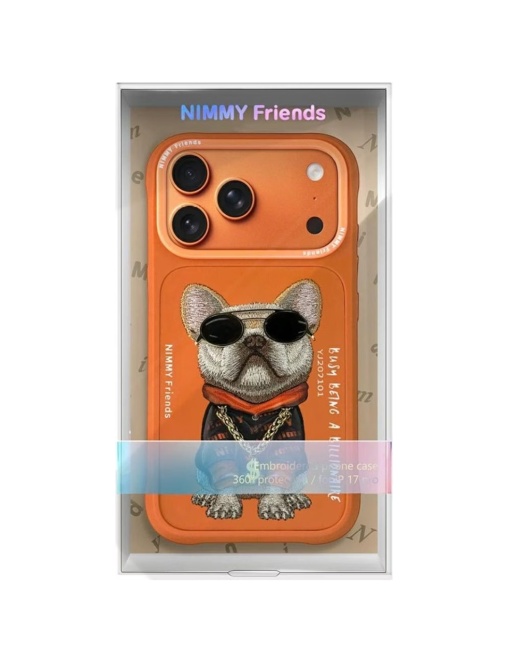 Оранжев Гръб с булдог "Nimmy Case" за iPhone 17 Pro - Img 4