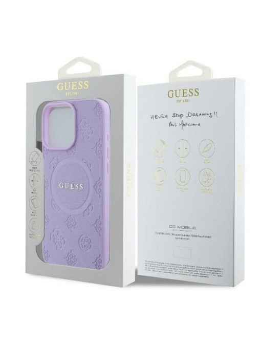 Оригинален лилав кейс MagSafe Guess за IPHONE 16 Pro Max
