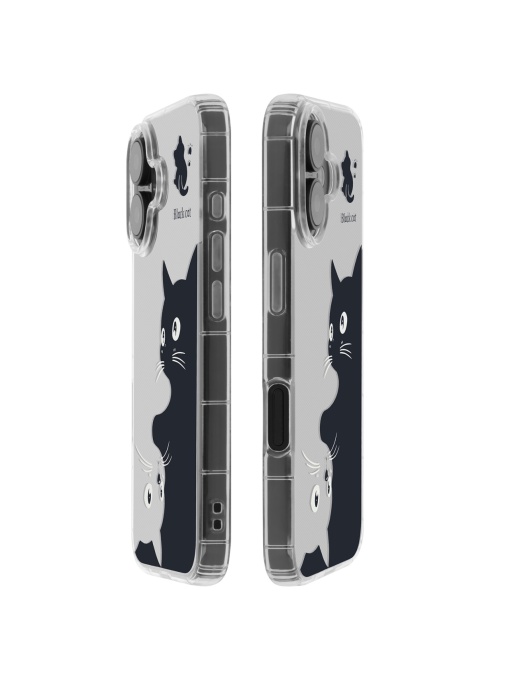 Прозрачен кейс с принт на котки Ultra Trendy Cat Case за iPhone 17
