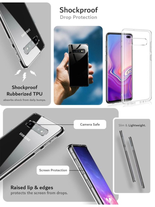 Прозрачен гръб TPU за Samsung S10