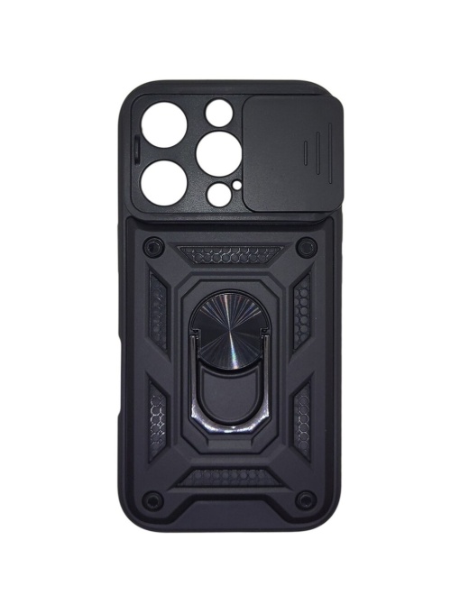 Противоударен черен гръб Camera Cover за iPhone 16 Pro Max
