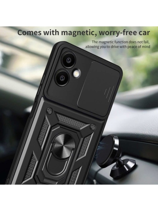 Противоударен черен кейс Camera Cover за Samsung Galaxy S25 Edge