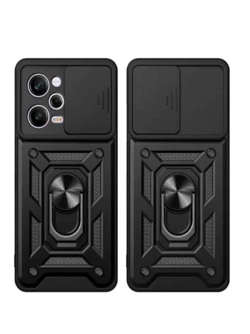Противоударен черен калъф Camera Cover за Xiaomi Redmi Note 12 Pro със защита от удари и надрасквания