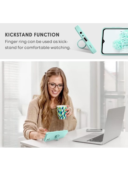 Светло Зелен кейс Ring Silicone Venus за Samsung A22 5G