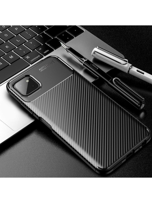 Силикон гръб Carbon за Samsung A22 5G с прецизни изрязвания за камера и бутони
