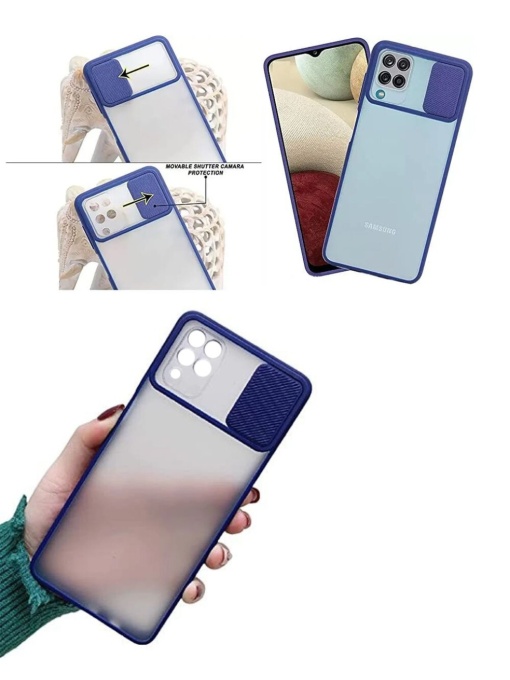 Син калъф Camera Cover за Samsung A12