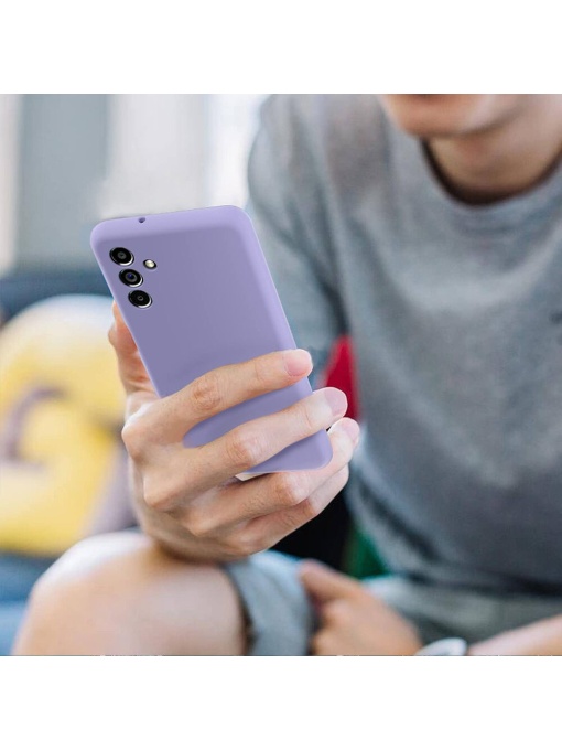 Син елегантен кейс за телефон Poly с велур за Samsung A13 5G