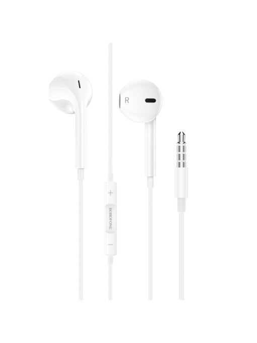 Слушалки BOROFONE BM80 ELEGANT с микрофон Бели 3 5мм жак конектор с дълга работа на батерията