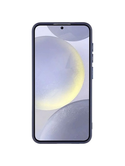 Тъмно Син Mag Safe с предпазно стъкло на камерата за Samsung Galaxy S25 със защита от удари и надрасквания