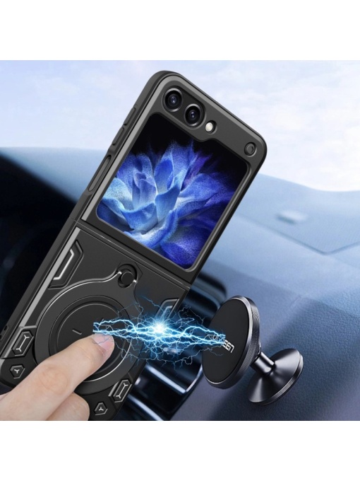 Черен кейс Ring Silicone Venus за Samsung Galaxy Z Flip 5