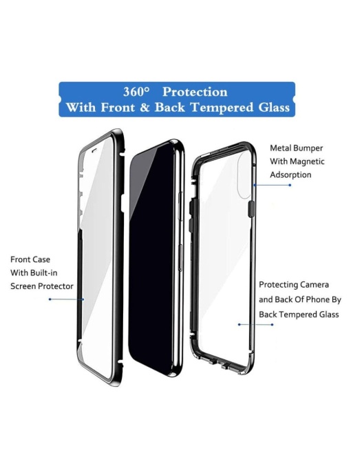 360 Стъклен Калъф с Магнитна Метална Рамка за Samsung Galaxy A40