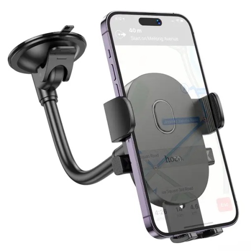Car phone holder Hoco windshield / dashboard H20 black - Img 2