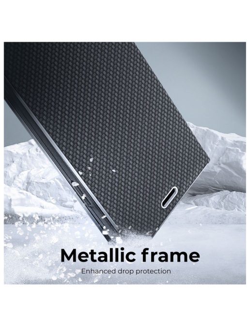 Kалъф тефтер черен CARBON WITH FRAME за Xiaomi Redmi 12 с място за карти и банкноти