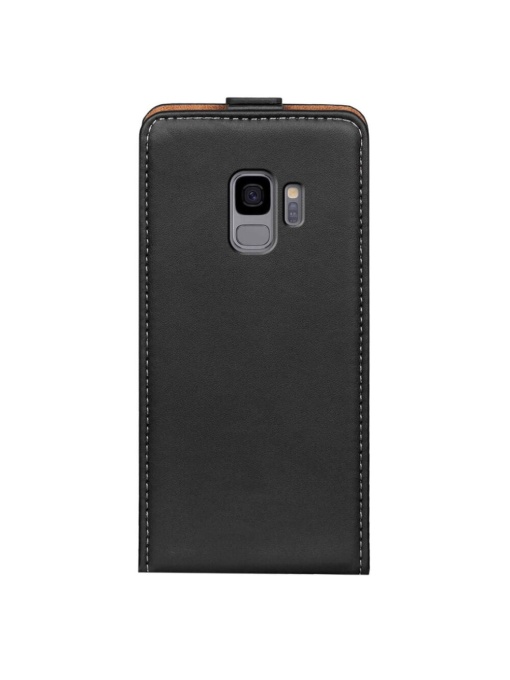 Вертикален Черен Калъф Flipp за Samsung S9 със защита от удари и надрасквания