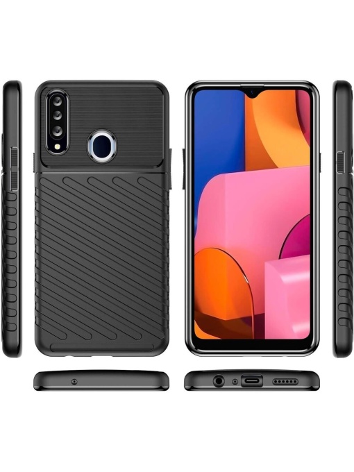 Висококачествен черен кейс Thunder за Samsung A20s