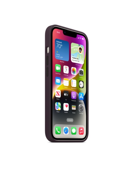 Елегантен бордо Оригинален гръб за iPhone 14