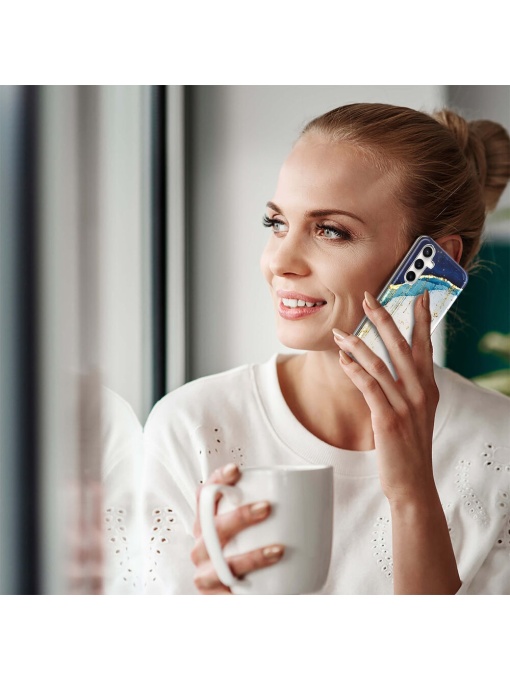 Елегантен ВИСОКОКАЧЕСТВЕН силиконов калъф Gold Glam за Samsung A15 със защита от удари и надрасквания