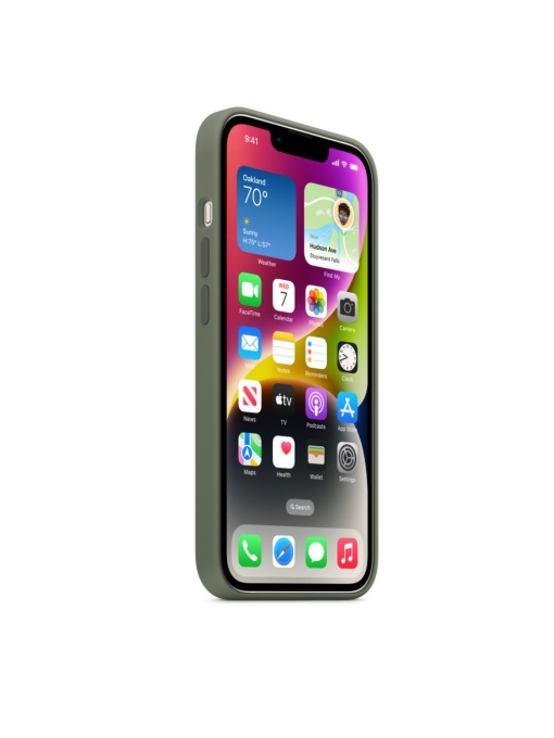Елегантен тъмно зелен Оригинален гръб за iPhone 13
