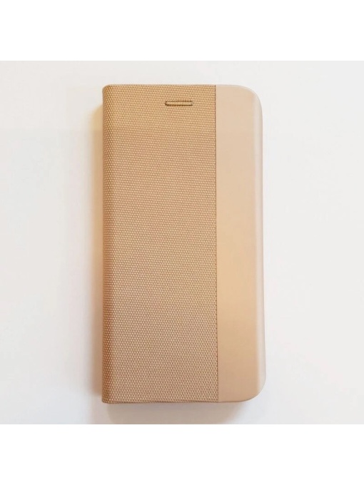 Нежен Златист Калъф Тип Тефтер Sensitive за Samsung A21s с функция стойка за видео