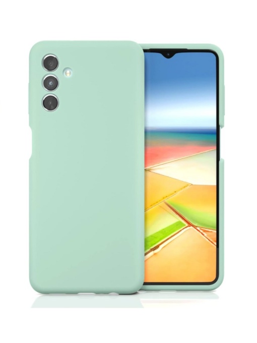 Нежен светло зелен кейс за телефон с велур Poly за Samsung A13 5G
