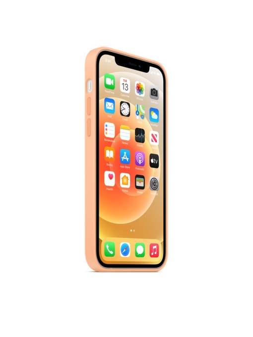 Оригинален Елегантен гръб за iPhone 12 Pro Max Светло Оранжев