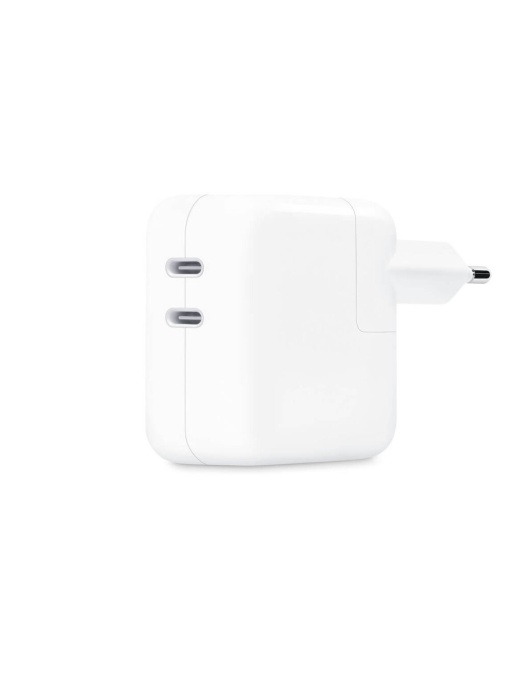 Оригинално зарядно у во APPLE с мощност 35W с два изхода 2 x USB C със здрава оплетка