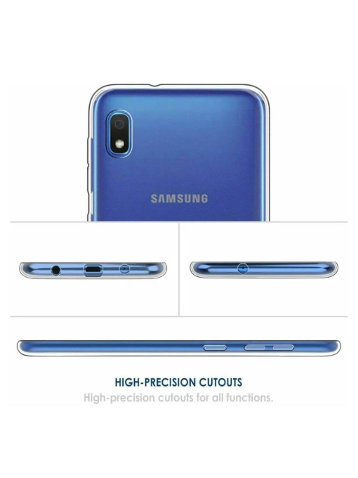 Прозрачен калъф TPU за Samsung A10 със защита от удари и надрасквания