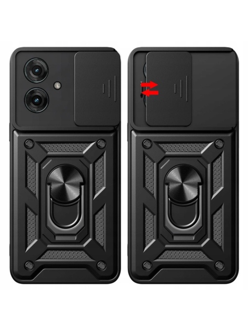 Противоударен черен кейс Camera Cover за Moto G55