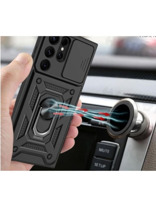 Противоударен черен гръб Camera Cover за Samsung S24 Ultra