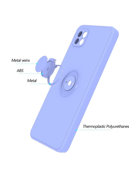 Светло Син Гръб Ring Silicone Venus за Samsung A22 5G със защита от удари и надрасквания