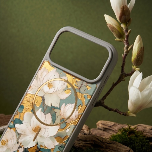 Сив гръб с декупаж и MagSafe "Golden Autumn" за iPhone 17 Pro Max - Img 6