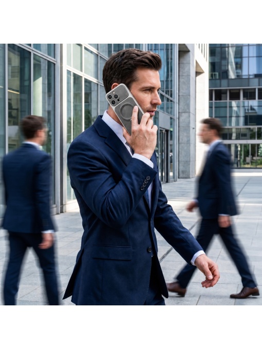 Сив Гръб "LUXGRIP Mag Case" за iPhone 17 Pro - Img 2