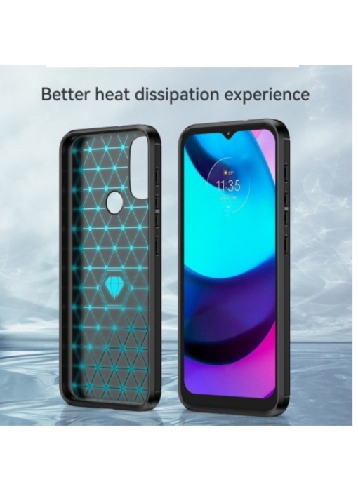 Силиконов гръб Top Carbon за Motorola Moto E20 със защита от удари и надрасквания
